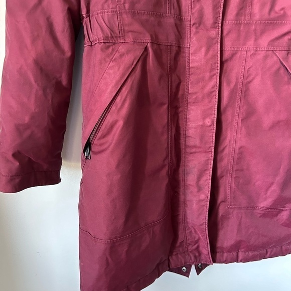 The  North Face Dry Vent Burgundy Long Winter Coat - Picture 2 of 6